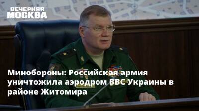 Минобороны: Российская армия уничтожила аэродром ВВС Украины в районе Житомира