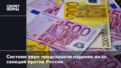 Системе евро предсказали падение из-за санкций против России