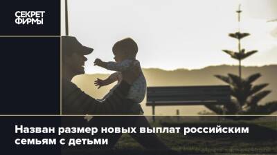 Назван размер новых выплат российским семьям с детьми