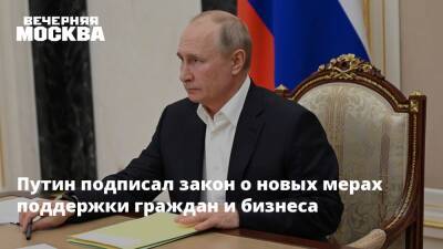 Путин подписал закон о новых мерах поддержки граждан и бизнеса