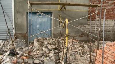 При ремонте стены на Беляева, 41, повредили газовую трубу - penzainform.ru
