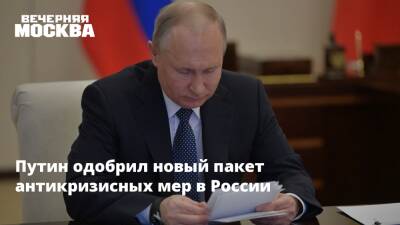 Путин одобрил новый пакет антикризисных мер в России