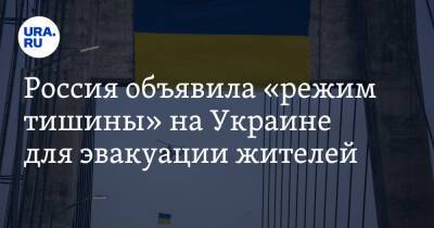 Россия объявила «режим тишины» на Украине для эвакуации жителей