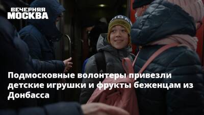 Подмосковные волонтеры привезли детские игрушки и фрукты беженцам из Донбасса
