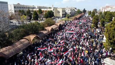 В Сирии прошёл митинг в поддержку спецоперации России на Украине — видео