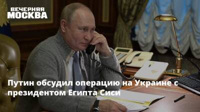 Путин обсудил операцию на Украине с президентом Египта Сиси