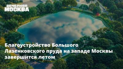 Благоустройство Большого Лазенковского пруда на западе Москвы завершится летом