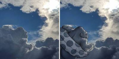 Художница создаёт рисунки, вдохновлённые формами облаков