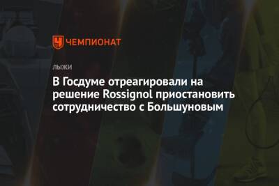 В Госдуме отреагировали на решение Rossignol приостановить сотрудничество с Большуновым