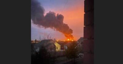В Белгороде загорелась нефтебаза (видео)