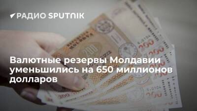Глава Нацбанка Молдавии Армашу: за последние полгода валютные резервы сократились на 650 млн долларов