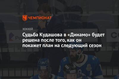 Судьба Кудашова в «Динамо» будет решена после того, как он покажет план на следующий сезон