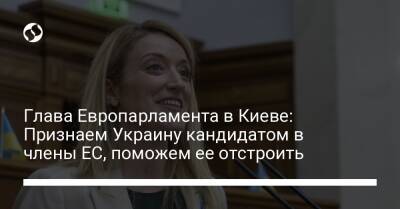 Глава Европарламента в Киеве: Признаем Украину кандидатом в члены ЕС, поможем ее отстроить