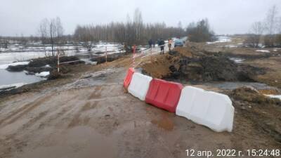 В Максатихинском районе Тверской области восстановили дорогу между деревнями, смытую паводком