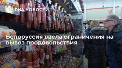 Белоруссия для защиты внутреннего рынка ввела ограничения на вывоз продовольствия