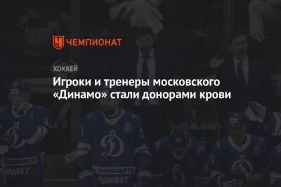 Игроки и тренеры московского «Динамо» стали донорами крови