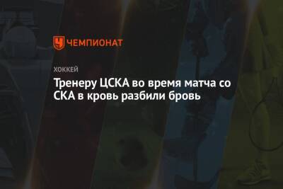 Тренеру ЦСКА во время матча со СКА в кровь разбили бровь