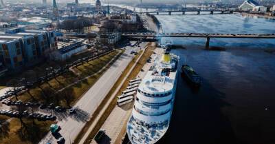 Рижский порт принял первый круизный корабль в этом сезоне