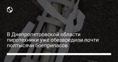 В Днепропетровской области пиротехники уже обезвредили почти полтысячи боеприпасов