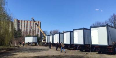 В районе Научной. Во Львове возводят второй модульный городок для вынужденных переселенцев