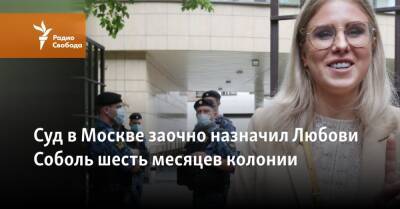 Суд в Москве заочно назначил Любови Соболь шесть месяцев колонии