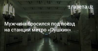 Мужчина бросился под поезд на станции метро «Пушкин»