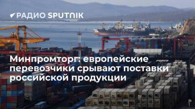 В Минпромторге РФ обвинили европейских перевозчиков в саботаже поставок российской продукции