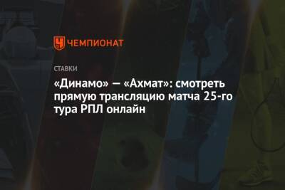 «Динамо» — «Ахмат»: смотреть прямую трансляцию матча 25-го тура РПЛ онлайн