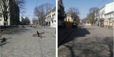 Из центра Одессы убрали баррикады и противотанковые ежи: их направят на Николаевское направление