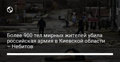 Более 900 тел мирных жителей убила российская армия в Киевской области – Небитов