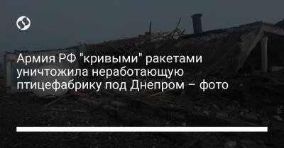 Армия РФ "кривыми" ракетами уничтожила неработающую птицефабрику под Днепром – фото