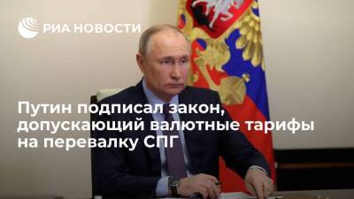 Путин подписал закон, допускающий валютные тарифы на перевалку СПГ с терминалов "Новатэка"
