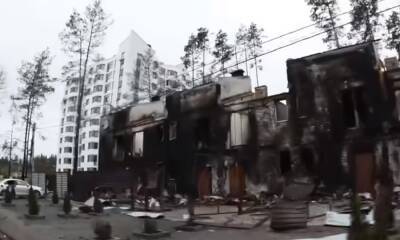 Повреждено более 1000 зданий: в сети показали, как с высоты выглядит разрушенный оккупантами Ирпень