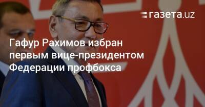 Гафур Рахимов избран первым вице-президентом Федерации профбокса