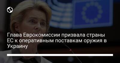 Глава Еврокомиссии призвала страны ЕС к оперативным поставкам оружия в Украину