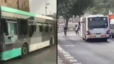 Арабы крушат автобусы в Иерусалиме, есть раненые