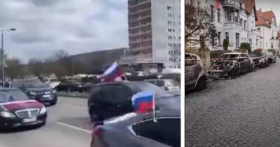 В Берлине подожгли машины участников позорного автопробега в поддержку россии: появились кадры