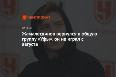 Жамалетдинов вернулся в общую группу «Уфы», он не играл с августа