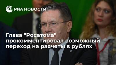 Глава "Росатома" Лихачев не увидел проблем в переходе на рубли в расчетах с заказчиками