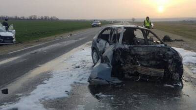 В Ставропольском крае после ДТП водитель сгорел в машине
