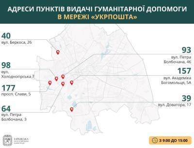 Где получить «гуманитарку» в Харькове 20 апреля (карты)