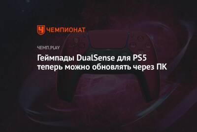 Геймпады DualSense для PS5 теперь можно обновлять через ПК