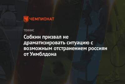 Собкин призвал не драматизировать ситуацию с возможным отстранением россиян от Уимблдона