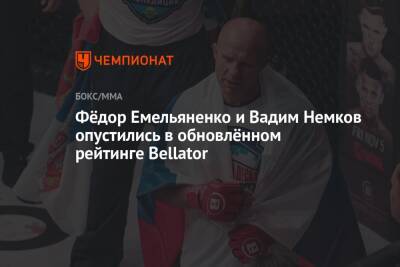 Фёдор Емельяненко и Вадим Немков опустились в обновлённом рейтинге Bellator