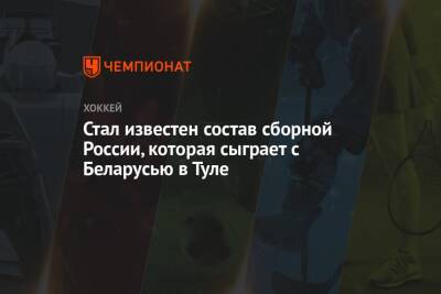 Стал известен состав сборной России, которая сыграет с Беларусью в Туле