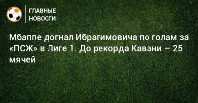 Мбаппе догнал Ибрагимовича по голам за «ПСЖ» в Лиге 1. До рекорда Кавани – 25 мячей