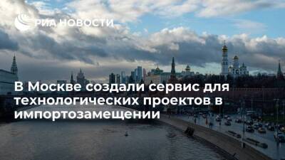 Заммэра Сергунина: в Москве создали сервис для технологических проектов в импортозамещении