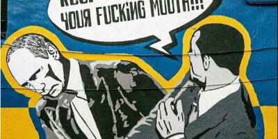 Уилл Смит дает пощечину Путину. В Лос-Анджелесе появилось граффити в поддержку Украины