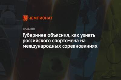 Губерниев объяснил, как узнать российского спортсмена на международных соревнованиях