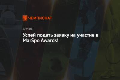 Успей подать заявку на участие в MarSpo Awards!
